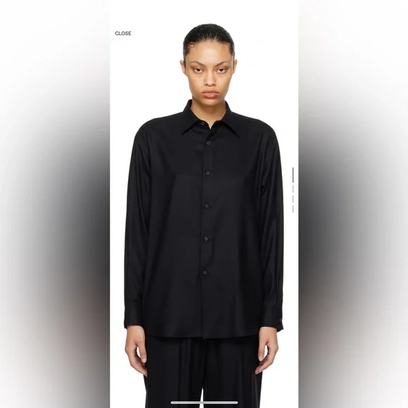 Auralee Wool Black Shirt - Picture 2 of 11